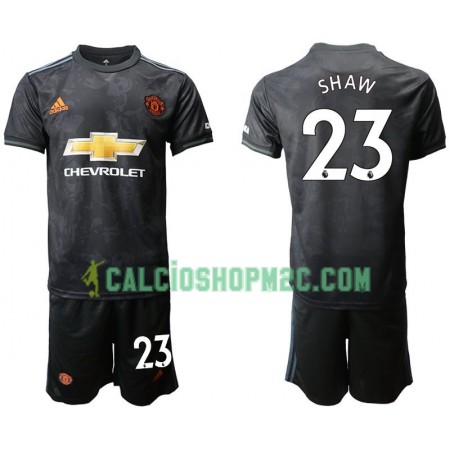 Manchester United Shaw 23 Bambino Maglia Terza 2019/2020 Manica Corta (+ Pantaloncini)